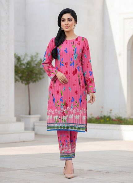 2 Pcs Unstitched Digital Print Suit DES-6234