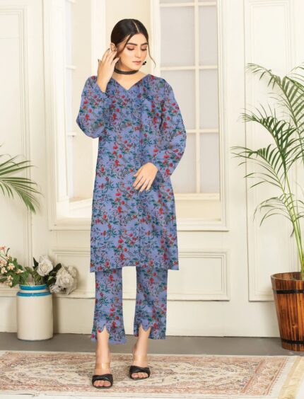 2 Pcs Unstitched Digital Print Suit DES-6207