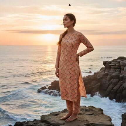 2 Pcs Unstitched Digital Print Suit DES-6198