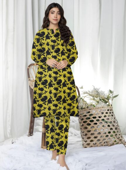 2 Pcs Unstitched Digital Print Suit DES-6210