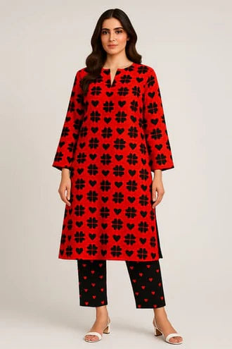 2 Pcs Unstitched Digital Print Suit JES-6025