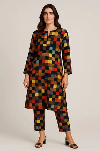 2 Pcs Unstitched Digital Print Suit JES-6022