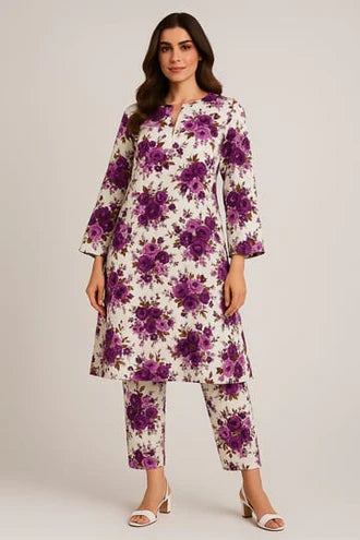 2 Pcs Unstitched Digital Print Suit JES-6021