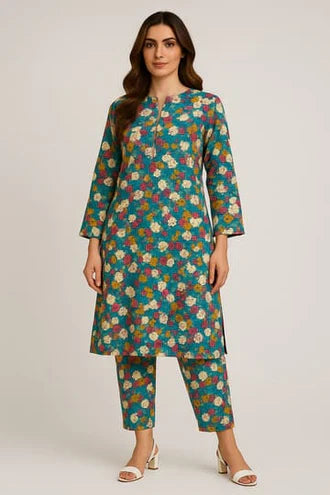 2 Pcs Unstitched Digital Print Suit JES-6017