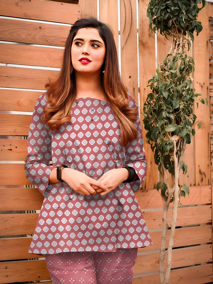 2 Pcs Unstitched Digital Print Suit JES-6030