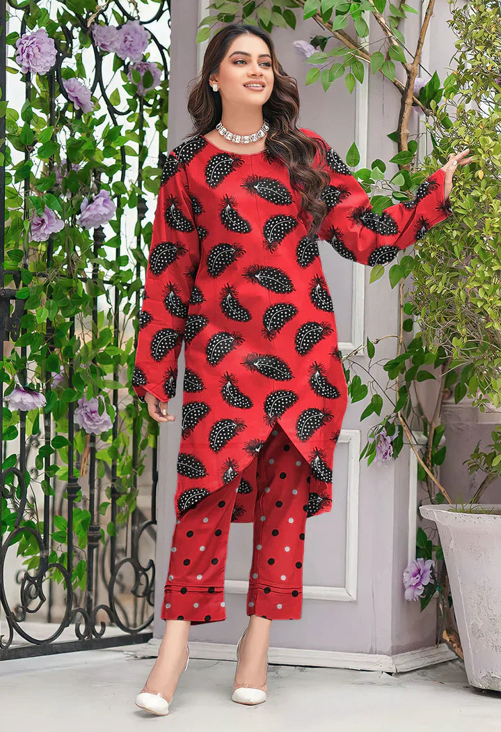 2 Pcs Unstitched Digital Print Suit JES-6044