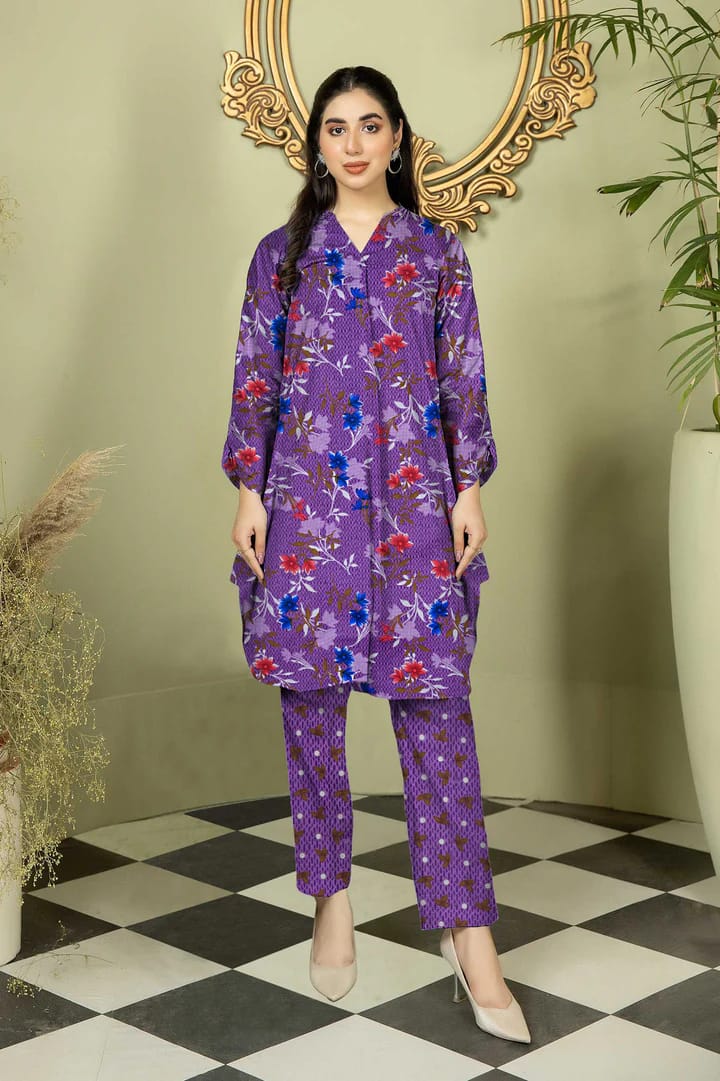 2 Pcs Unstitched Digital Print Suit JES-6053
