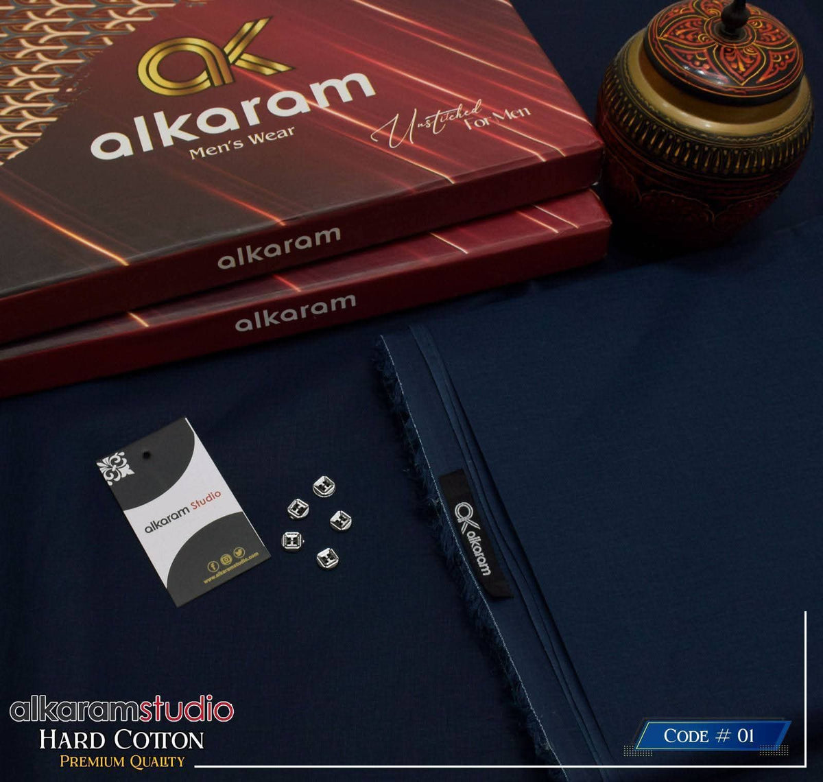 Premium Quality Soft Cotton – Unstitched AKS-117