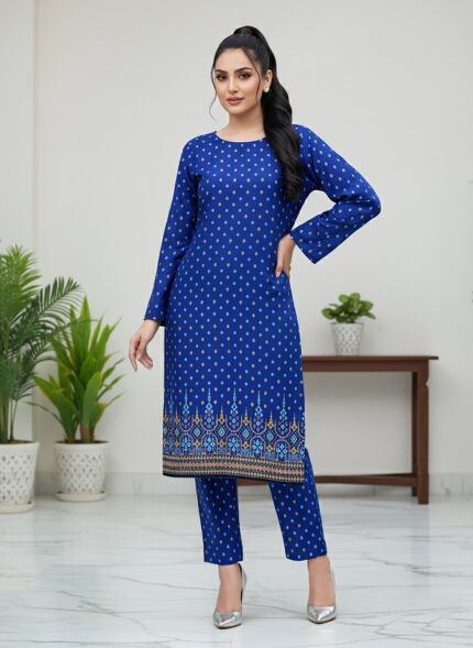 2 Pcs Unstitched Digital Print Suit DES-6229